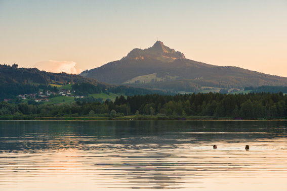 Abendstimmung am Rottachsee <br> ©Kees van Surksum